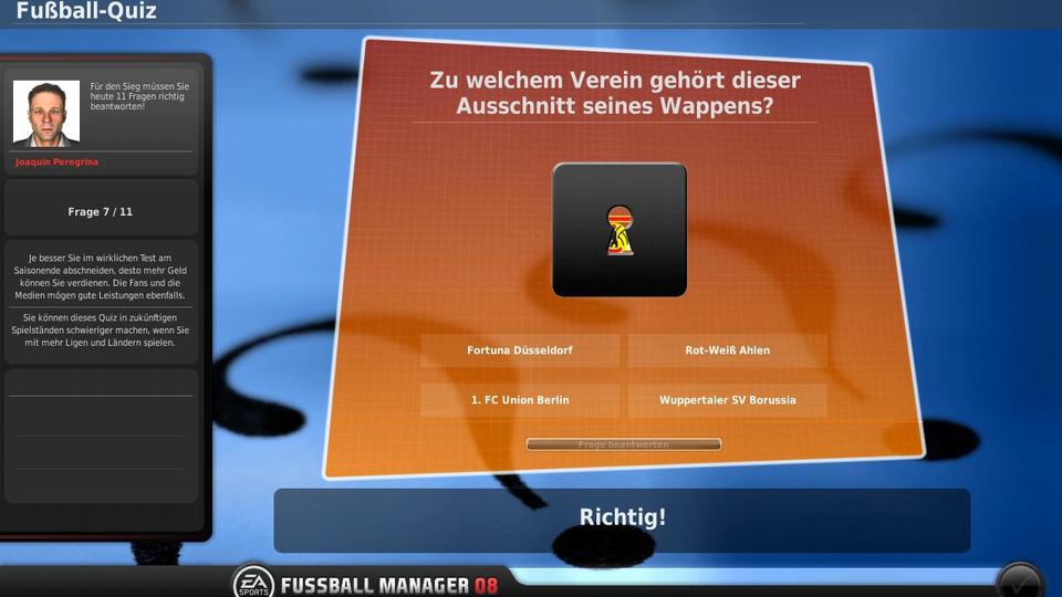 Beim jährlichen Fußballquiz kann der Spieler sein Wissen unter Beweis stellen