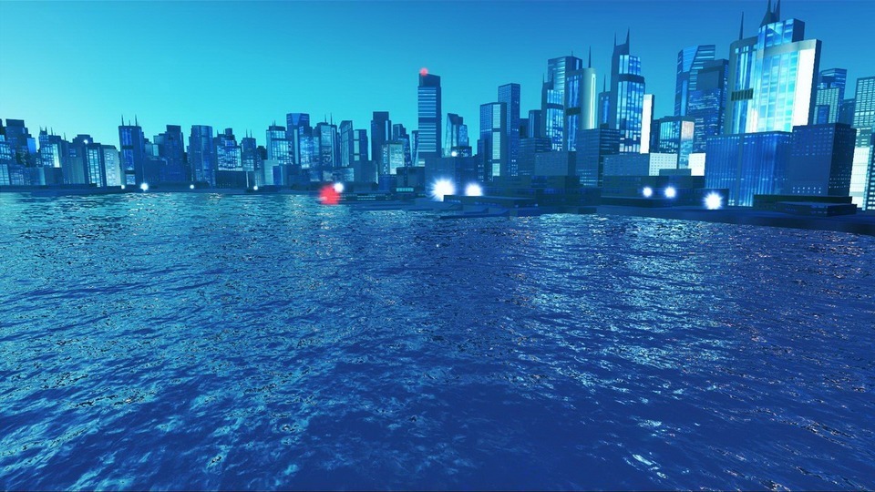 Wie auf dem Bild ist das Wasser auch im Spiel ohne Bewegung