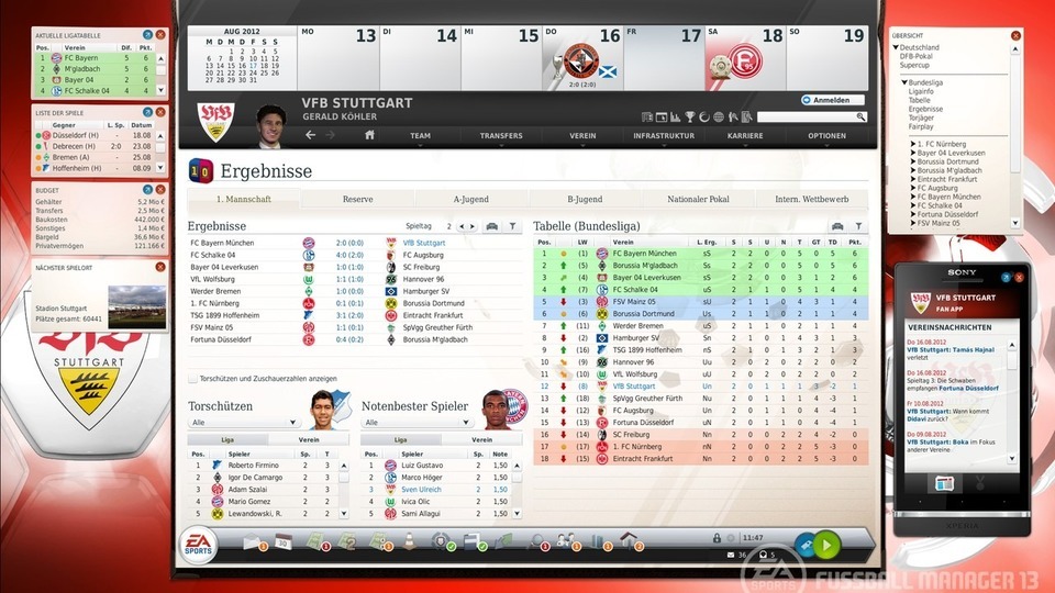 Die neue Oberfläche bietet mehr Platz – und unten eine frei konfigurierbare Menüleiste
